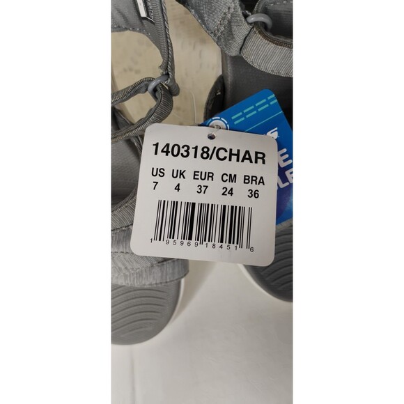 Skechers Sandals On-The-go Flex Ankle Strap Sandal Size 7 Gray and White NWT - Picture 7 of 16